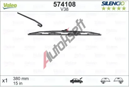 VALEO Stěrač SILENCIO CARDBOARD 380 mm VA 574108, 574108 VALEO Stěrač SILENCIO CARDBOARD 380 mm VA 574108, 574108