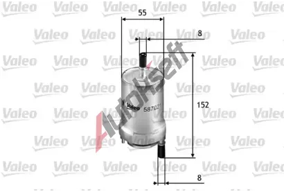 VALEO Palivový filtr VA 587021, 587021 VALEO Palivový filtr VA 587021, 587021
