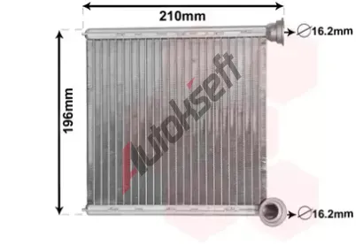 VAN WEZEL Výměník tepla vnitřního vytápění VAW 03006385, 03006385 VAN WEZEL Výměník tepla vnitřního vytápění VAW 03006385, 03006385