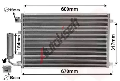 VAN WEZEL Kondenzátor klimatizace VAW 13015281, 13015281 VAN WEZEL Kondenzátor klimatizace VAW 13015281, 13015281